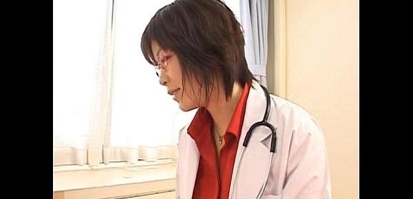  Kasumi Uehara kinky doctor strokes penis